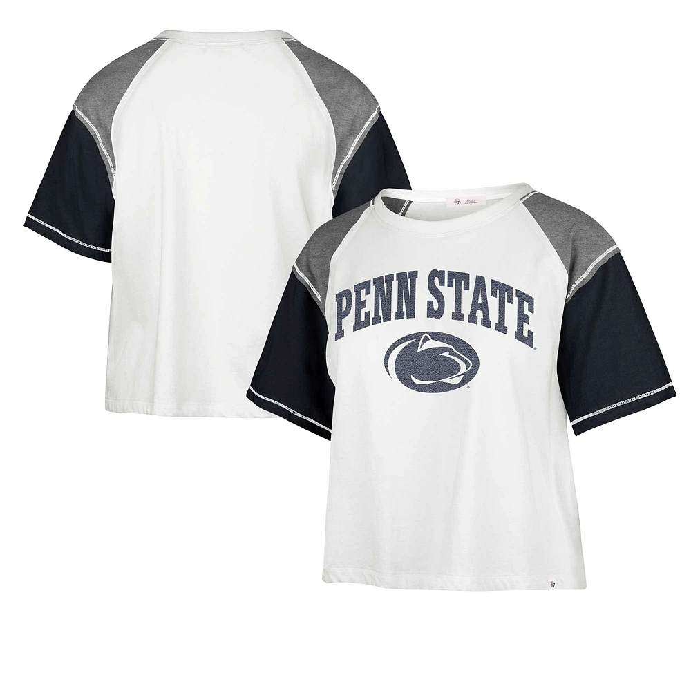 T-shirt court '47 Penn State Nittany Lions Serenity Gia blanc pour femme