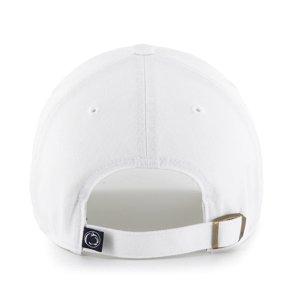 Women's '47 White Penn State Nittany Lions Sidney Clean Up Adjustable Hat