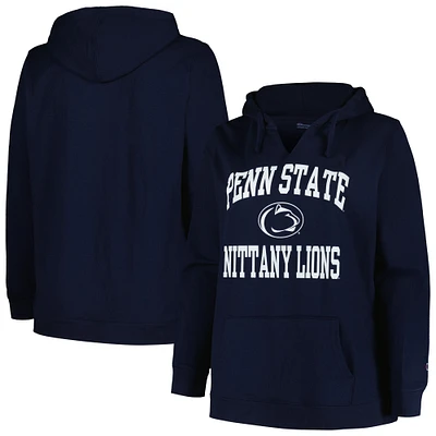 Pull à col cranté Heart & Soul pour femmes, bleu marine, Penn State Nittany Lions, grande taille