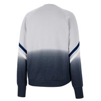 Women's Colosseum Gray Penn State Nittany Lions Cue Cards Dip-Dye Raglan Pullover Sweatshirt