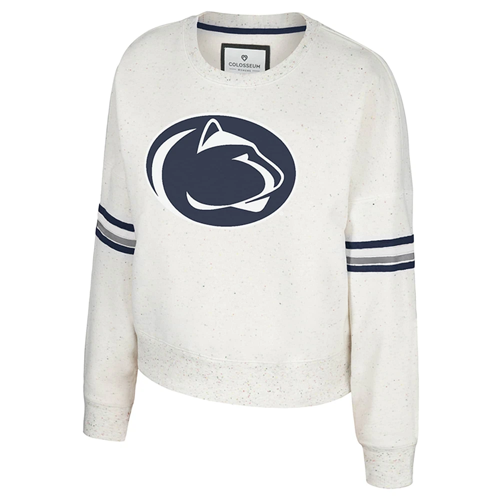 Sweat-shirt en polaire moucheté Novelist pour femme Colosseum Natural Penn State Nittany Lions