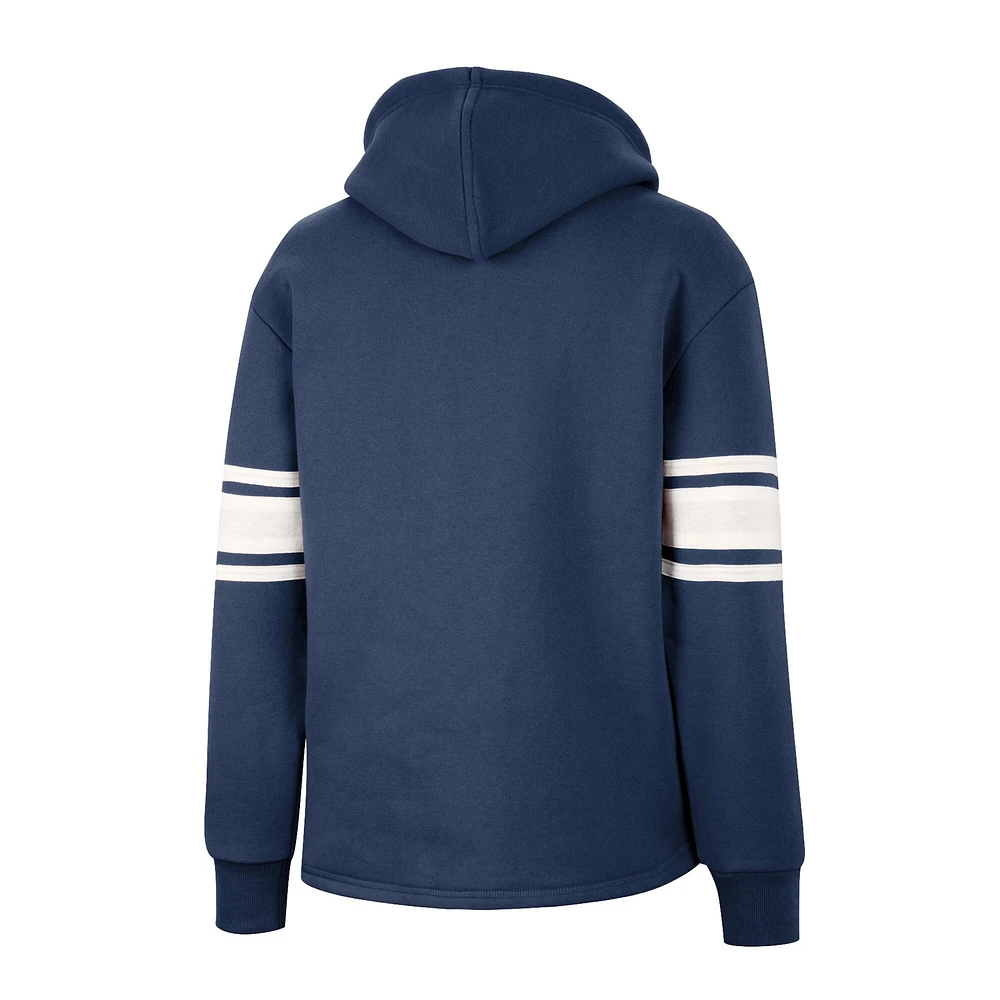 Veste à capuche rayée Colosseum Navy Penn State Nittany Lions Mia pour femme