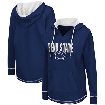 Women's Colosseum Navy Penn State Nittany Lions Tunic Pullover Hoodie