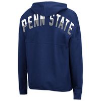 Women's Colosseum Navy Penn State Nittany Lions Two-Hit Full-Zip Hoodie