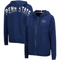 Women's Colosseum Navy Penn State Nittany Lions Two-Hit Full-Zip Hoodie