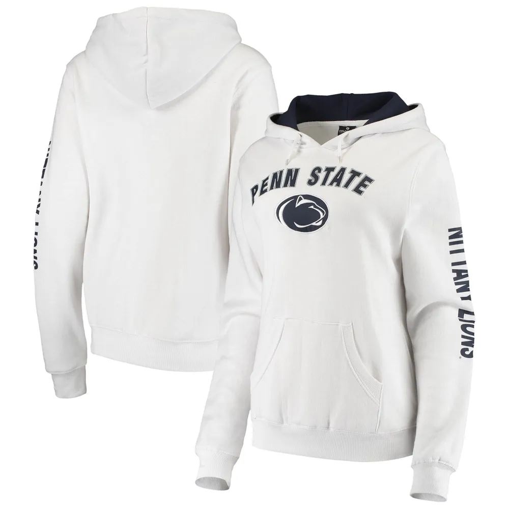 Women's Colosseum White Penn State Nittany Lions Loud and Proud Pullover Hoodie