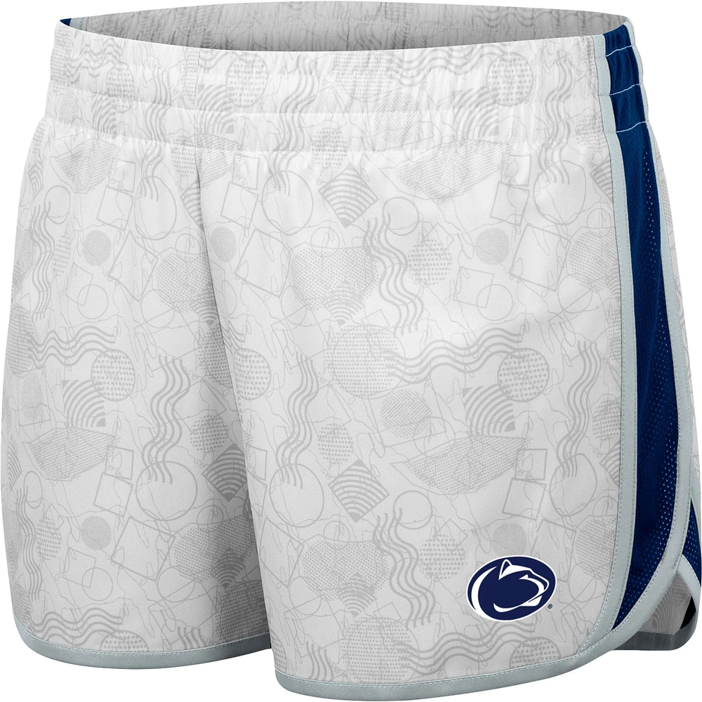 Short Colosseum blanc Penn State Nittany Lions The Plastics Geo Print pour femme