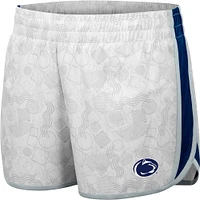 Women's Colosseum White Penn State Nittany Lions The Plastics Geo Print Shorts