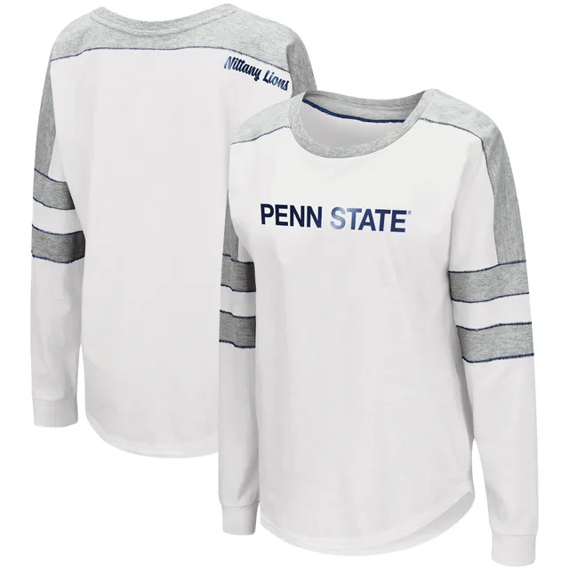 Lids Penn State Nittany Lions Women's Plus Lace-Up T-Shirt - Heather Gray