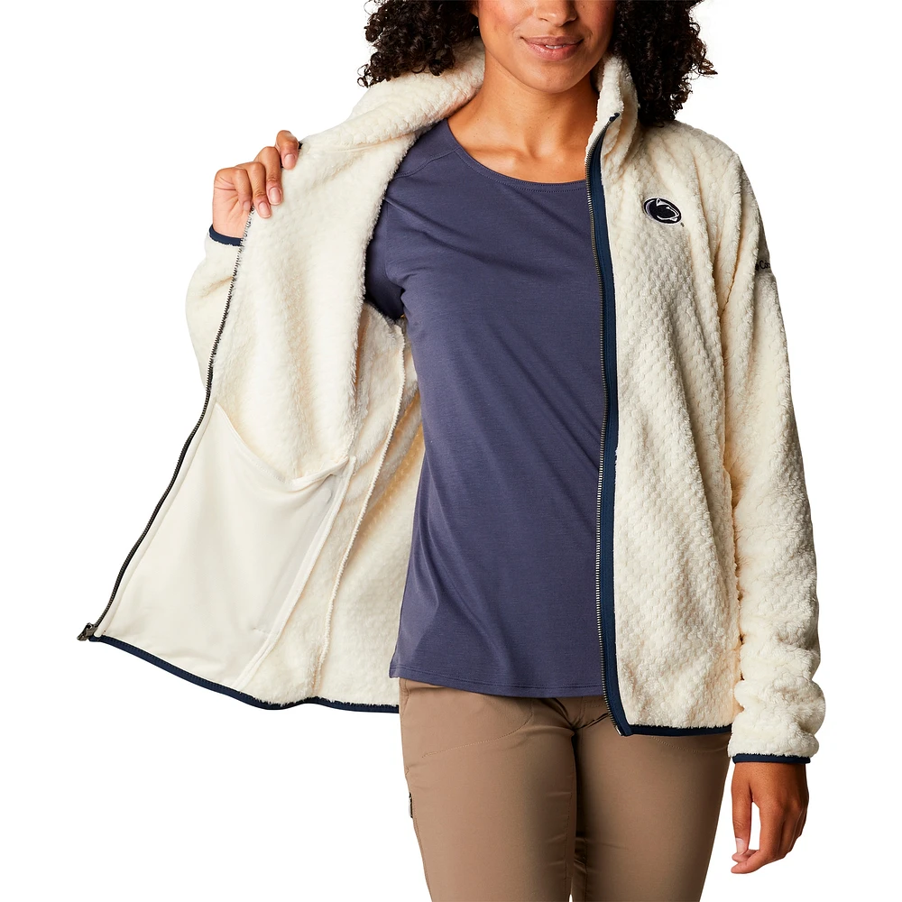 Women's Columbia  Cream Penn State Nittany Lions Fireside II Sherpa Full-Zip Jacket