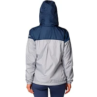 Women's Columbia Navy/Gray Penn State Nittany Lions Flash Forward Full-Zip Hoodie Windbreaker Jacket