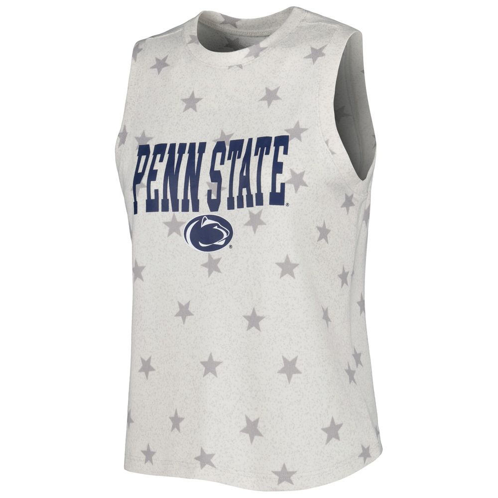 Women's Concepts Sport Cream Penn State Nittany Lions Agenda Stars Tank Top and Shorts Sleep Set