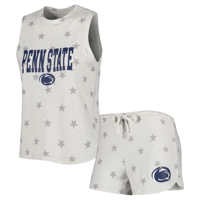 Women's Concepts Sport Crème Penn State Nittany Lions Agenda Stars Débardeur et short Ensemble de nuit