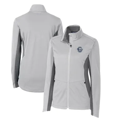 Men's Cutter & Buck Gray/Black Detroit Lions Helmet Cascade Eco Sherpa  Fleece Quarter-Zip Pullover Jacket