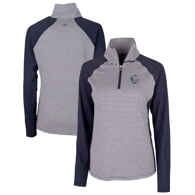 Lids Miami Dolphins Cutter & Buck Traverse Stripe Stretch Quarter-Zip  Pullover Top