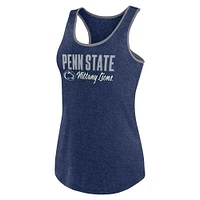 Women's Fanatics Heather Navy Penn State Nittany Lions Fuel Racerback Tank Top