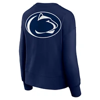 Women's Fanatics Navy Penn State Nittany Lions Supersoft Flow Fleece Pullover Sweatshirt