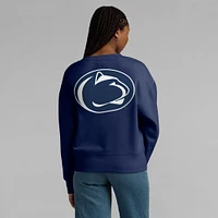 Women's Fanatics Navy Penn State Nittany Lions Supersoft Flow Fleece Pullover Sweatshirt