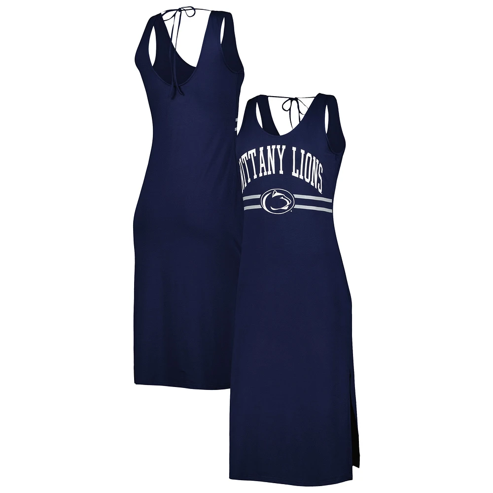 Robe longue à encolure en V pour femme G-III 4Her by Carl Banks Navy Penn State Nittany Lions Training