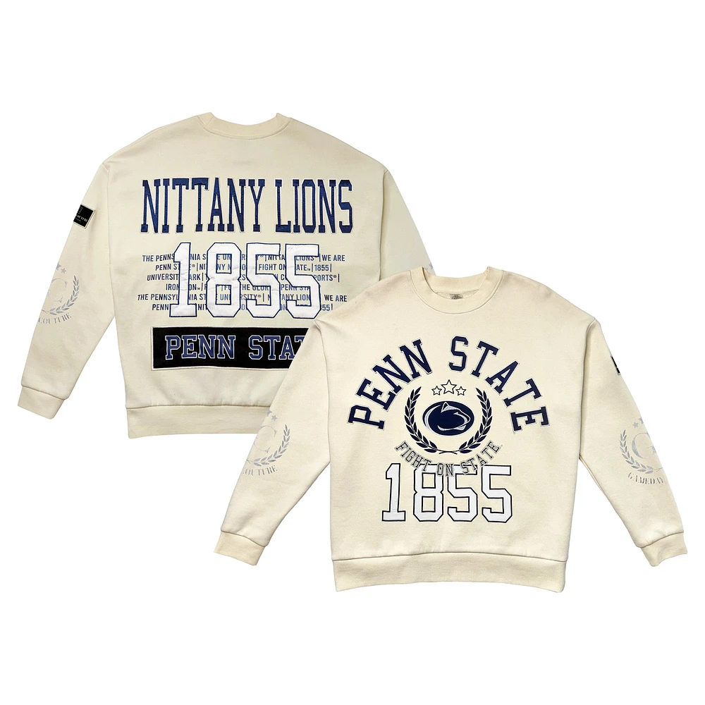 Women's Gameday Couture Cream Penn State Nittany Lions Slay Pullover Sweatshirt