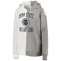 Sweat à capuche fendu Gameday Couture Penn State Nittany Lions gris/blanc pour femme