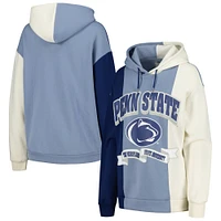 Women's Gameday Couture Navy Penn State Nittany Lions Hall of Fame Colorblock Pullover Hoodie