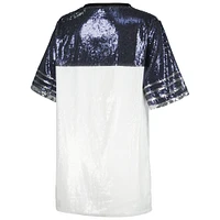 Robe blanche en jersey à sequins chic Gameday Couture Penn State Nittany Lions pour femmes