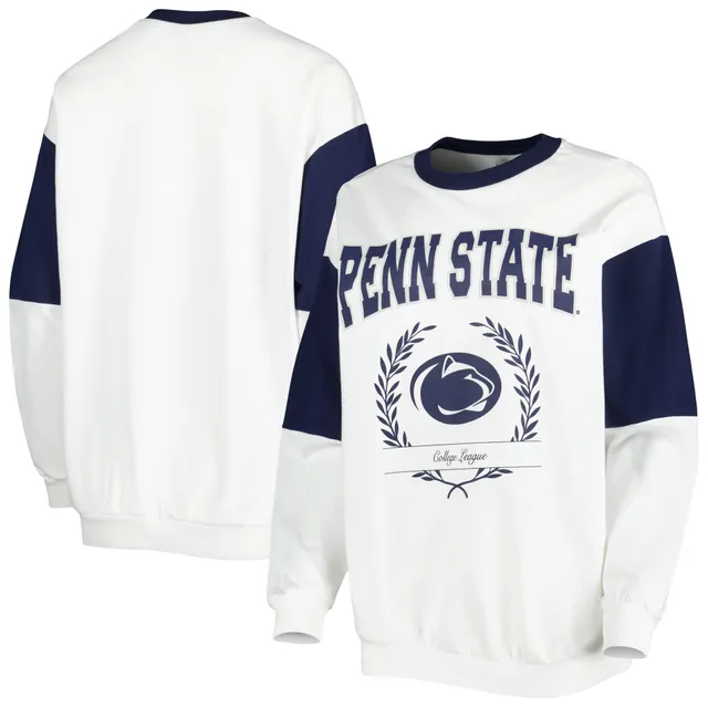 Colosseum Women's Penn State Nittany Lions White Cropped Jersey, Medium