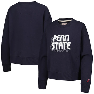 Sweat à capuche carré pour femmes League Collegiate Wear Navy Penn State Nittany Lions