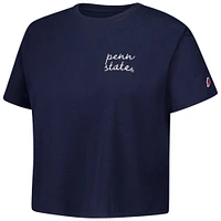 Women's League Collegiate Wear Navy Penn State Nittany Lions Clothesline Cotton Midi T-Shirt