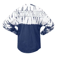 Women's Navy Penn State Nittany Lions Tie-Dye Long Sleeve Jersey T-Shirt