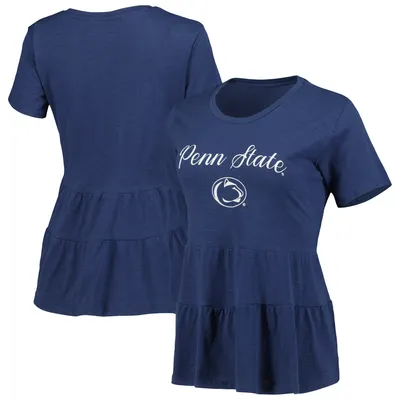 Penn State Nittany Lions Women's Willow Ruffle-Bottom T-Shirt - Navy