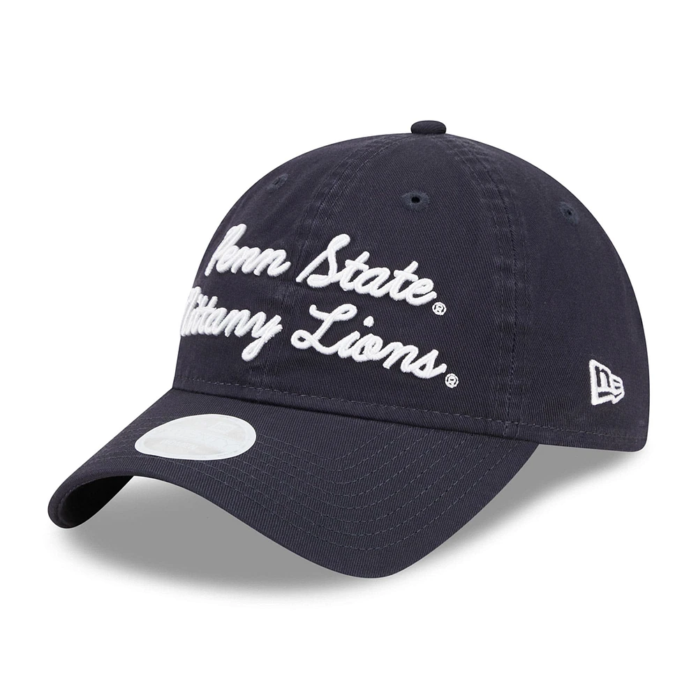 Casquette réglable bleu marine Penn State Nittany Lions Script 9TWENTY New Era pour femme