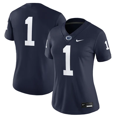 Maillot de match Nike #1 bleu marine Penn State Nittany Lions pour femme