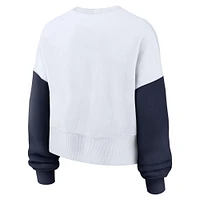 Sweat-shirt oversize à blocs de couleurs Nike Penn State Nittany Lions pour femme, blanc