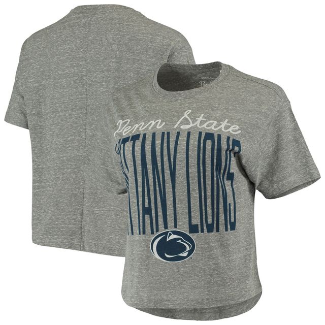 T-shirt court pour femme Pressbox gris chiné Penn State Nittany Lions Sanibel Knobi