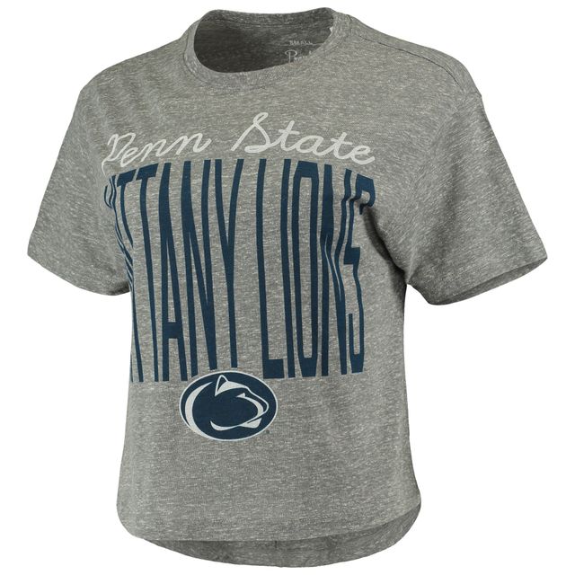 T-shirt court pour femme Pressbox gris chiné Penn State Nittany Lions Sanibel Knobi