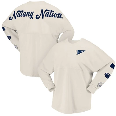 T-shirt à manches longues pour femme Spirit Jersey Natural Penn State Nittany Lions Local