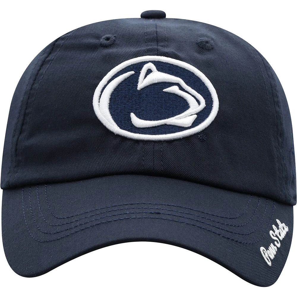 Top of the World Navy Penn State Nittany Lions Casquette ajustable pour femmes