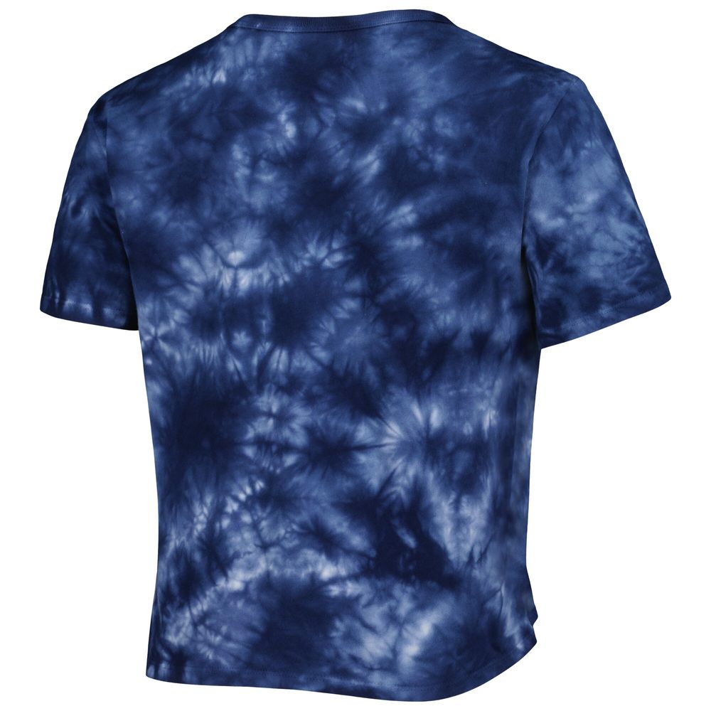 Women's ZooZatz Navy Penn State Nittany Lions Cloud-Dye Cropped T-Shirt