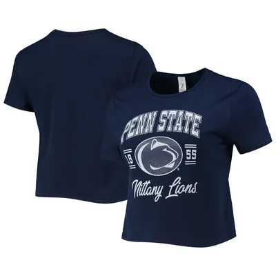 T-shirt court pour femme Penn State Nittany Lions Core Laurels ZooZatz bleu marine