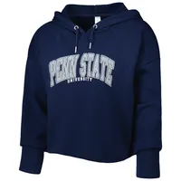 Sweat à capuche court ZooZatz Navy Penn State Nittany Lions Core University pour femme