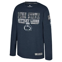 Youth Colosseum Heather Navy Penn State Nittany Lions OHT Military Appreciation Oorah Long Sleeve T-Shirt