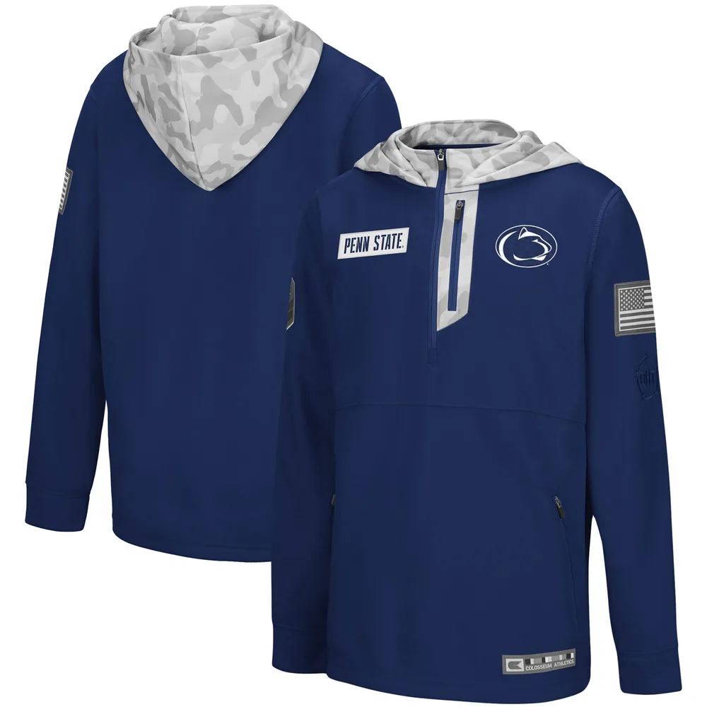 Lids Penn State Nittany Lions Colosseum Youth OHT Military Appreciation  Shellback Quarter-Zip Hoodie - Navy/Arctic Camo