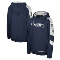 Sweat à capuche camouflage numérique Cyclone pour jeunes Colosseum Navy Penn State Nittany Lions OHT