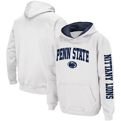 Sweat à capuche 2 coups pour jeunes Colosseum White Penn State Nittany Lions