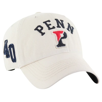 Casquette réglable '47 kaki Pennsylvania Quakers Clubhouse Faber Clean Up pour hommes