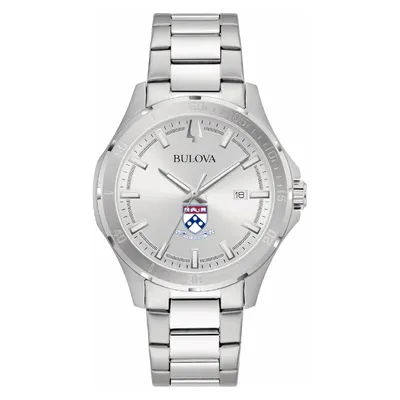 Pennsylvania Quakers Bulova Stainless Steel Classic Sport Watch - Silver