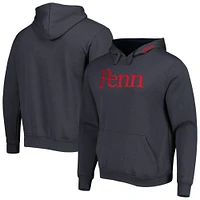 Men's Colosseum Charcoal Pennsylvania Quakers Team Arch and Logo Pullover Hoodie