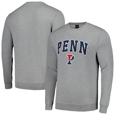 Sweat Colosseum Heather Grey Pennsylvania Quakers Arch & Logo pour homme